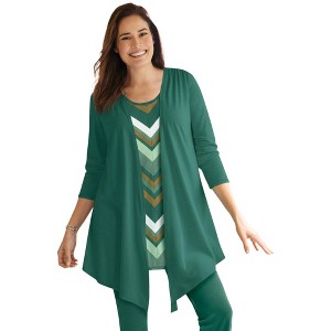 Woman Within 7-Day Layered 2-In-1 Tunic - 1 of 4