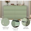 Modern Green 6-Drawer Double Dresser Roomy Storage Chest for Closet Bedroom Living Room - 4 of 4