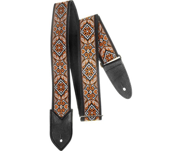 Jodi Head Verna Bruce Denim Slider Guitar Strap Orange and Gray