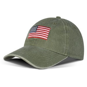 Solaris Embroidered American Flag Baseball Hat, Olympic Team USA Baseball Hat for Men Women - 1 of 4