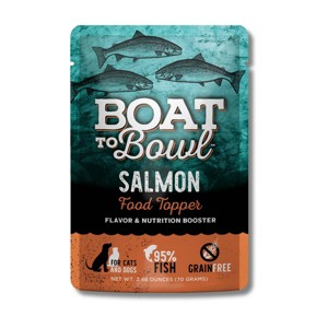 Boat To Bowl Salmon Flavor Food Topper Wet Cat and Dog Food - 2.46oz - 1 of 4