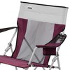 CORE Portable Heavy-Duty Folding Chair with Cooling Mesh Back and Carrying Storage Bag for Outdoor Sporting Events or Camping Trips, Wine (3 Pack) - 3 of 4