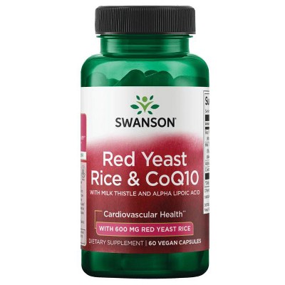 Swanson Red Yeast Rice and Coq10 - Traditional Formula 60 Veggie Capsules.