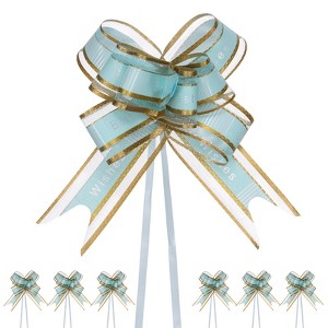 Unique Bargains Plastic Gold Edge Satin Multipurpose Ribbon Pull Bows 20 Pcs - 1 of 4