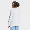 Girls' Lilo & Stitch Oversized Sweatshirt - Oatmeal - 3 of 4
