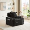 NicBex Modern Pull Out Sofa Bed Convertible Single Sofa with Adjustable Back, USB Port and Swivel Phone Stand for Living Room - 2 of 4