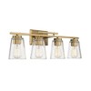 Savoy House Calhoun 4 - Light Vanity in  Warm Brass - 4 of 4