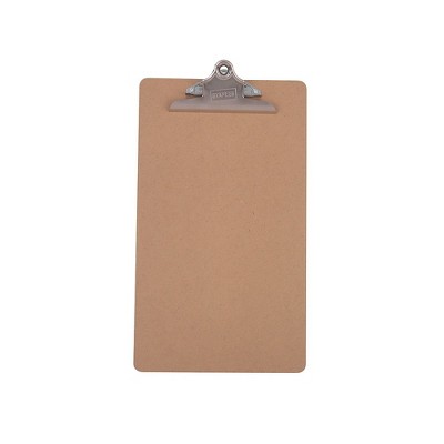 Staples Recycled Hardboard Clipboard Legal Brown 9" x 15 1/2" 1672177