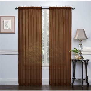 Kate Aurora 2 Piece Halloween Themed Rod Pocket Sheer Voile Window Curtain Panels - 1 of 1