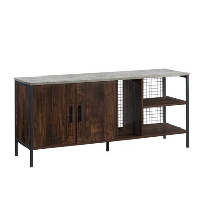 Sauder Market Commons TV Credenza for TVs up to 60" Rich Walnut