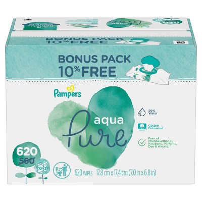 Pampers Aqua Pure Sensitive Baby Wipes - 560ct