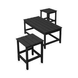 WestinTrends 3pc Outdoor Patio Adirondack Coffeet Table and Side Tables set - 1 of 4
