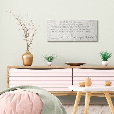 Stupell Industries Faith Fighting Chance Phrase Romantic Dance Quote Gallery Wrapped Canvas Wall Art, 13 x 30