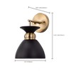 Nuvo Lighting Perkins 1 - Light Sconce in  Matte Black/Burnished Brass - 4 of 4