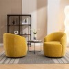 360° Swivel Barrel Accent Chair, Upholstered Lounge Club Armchair for Living Room or Bedroom – Maison Boucle - 3 of 4