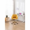 Okak Modern Adjustable 360 Revolving Home Office Desk Chair with Wheels,Teddy Wool Swivel Task Chair for Office,Study,Studio - 3 of 4