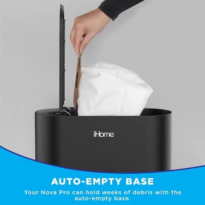 iHome iHRVS1PRO-3BLK-RB AutoVac Nova S1 Pro Self Empty LIDAR Mapping, 150 Min Runtime, Strong Suction Robot Vacuum - Certified Refurbished Grade B