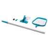 Intex Metal Frame 10' x 30" Above Ground Outdoor Swimming Pool with 330 GPH Filter Pump and Maintenance Kit with Vacuum Skimmer and Adjustable Pole - 3 of 4