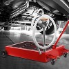 Acekool 25 Gallon Oil Drain Pan, 95L Foldable Low Profile Oil Tank with Pump, Hose, Mesh Grille, Swivel Casters, Red - 2 of 4