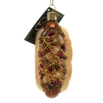 Old World Christmas 4.0" Chili Cheese Dog Ornament Coney  -  Tree Ornaments