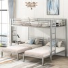 Full Over Twin&Twin Size Bunk Bed with Built-in Shelf - 2 of 4