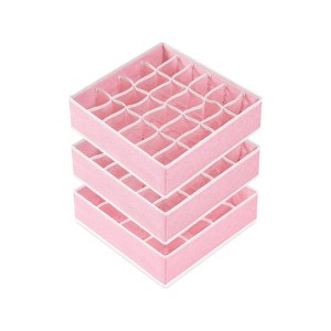 Apex Vanguards 3-Piece Pink Sock Underwear Closet Storage - 1 of 3