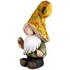 Northlight Fall Harvest Gnome in Maple Leaf Mushroom Hat Holding Bird - 16.5" - 4 of 4