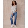 Women's V-Neck Side-Ruched Maternity Long Sleeve Tee | Motherhood Maternity - 4 of 4