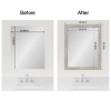 Amanti Art Mirror Makeover Bathroom Mirror Frame Border Kit - Fully Assembled Peel and Stick Frame - Mirror NOT Included - Dove Greywash Narrow Trim - 4 of 4