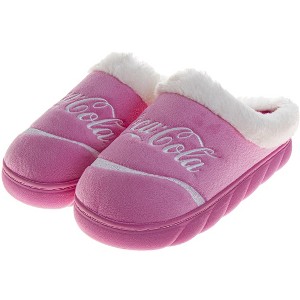 Coca-Cola COKE Logo Casual Slippers for Men - Cozy Soft-Lined Warm Indoor Comfort Shoes (Adult) - 1 of 4
