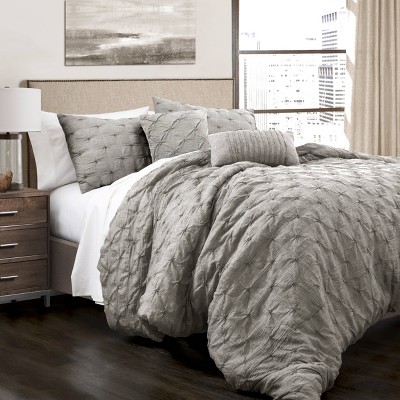 Lush Décor Ravello Pintuck Ruffle Skirt Bedspread & Sham Set : Target