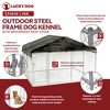 Lucky Dog 10 x 6 Foot Large Outdoor Galvanized Steel Chain Link Dog Kennel with Latching Door, 1.5 Inch Raised Legs, and WeatherGuard Roof Cover - 3 of 4