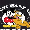 Boys' - Disney - Mickey Pluto Just Want All Dogs Long Sleeve Graphic T-Shirt - 2 of 4