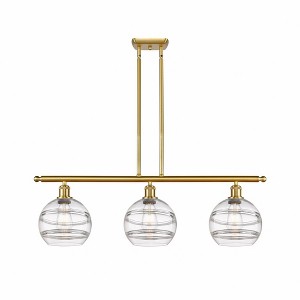 Rochester - 3 Light Stem Hung Island In Industrial Style-10.38 Inches Tall and 36 Inches Wide - 1 of 1