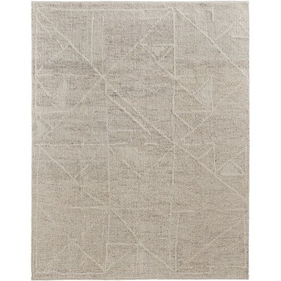 Alford Modern Solid Ivory/Tan Area Rug