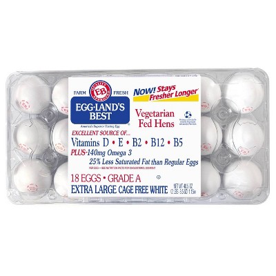 Eggland's Best Extra Large Cage Free White Eggs - 18ct