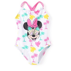 PATPAT Disney Mickey Mouse & Friends Swimsuits  UPF 50+ One Piece Swimwear  Quick Dry Toddler Girls - 1 of 4