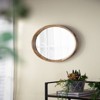 SEVOBAL Bathroom Vanity Mirrors Mango Wood Wall Mirror with Solid Frame Lightweight and Practical Safe and Reliable, Natural, 19.8"*19.8"*1.3" - 2 of 4