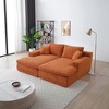 TiramisuBest 3-in-1 Sleeper Sofa Bed with Pull-Out Couch and Linen Chaise, Comfortable Sofa Sleeper for Living Room,Beige - 3 of 4