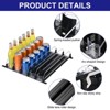 Unique Bargains Refrigerator Self-Pushing Width-Adjustable Beverage Drink Organizer Black - 3 of 4