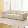 108" Cloud Couch Sofa Modern Corduroy Sectional Couches with Deep Seat & Pillows Compression Convertible 3 Seater Sofa for Living Room - 3 of 4