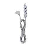 Globe Electric 12' 3 Outlet Extension Cord Gray