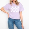 Simply Sage Market S.W.Smiley Checkered X Face Boxy Crop Top - 2 of 4