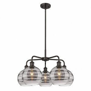 Rochester - 5 Light Stem Hung Chandelier In Industrial Style-15.38 Inches Tall and 26 Inches Wide - 1 of 1