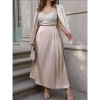Women's Silk High Waist Maxi Skirt - 2 of 4