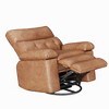 Oversized Power Rocker Swivel Recliner Chair - Heat and Massage,  Ergonomic PU Leather Single Sofa, Tall Back, Padded Seat, Lazy Chair - 2 of 4