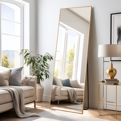 Dovelina Metal Frame Rectangle Full Length Mirror Freestanding Mirror Floor Mirror Leaning Mirror