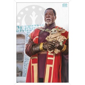 Trends International Star Wars: The Mandalorian Season 3 - Grogu and Greef Karga Framed Wall Poster Prints - 1 of 4