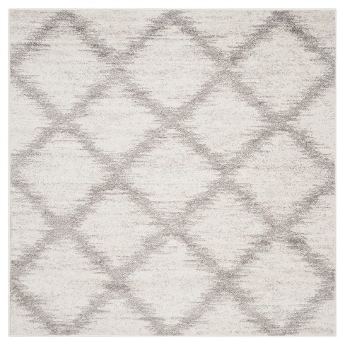 New square accent rugs Ivory Silver Geometric Loomed Square Area Rug 6 X6 Safavieh Target