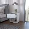 Gulches Modern 1 Drawer Nightstand with Open Shelf Quality Manufactured Wood, Stylish Design for Bedroom Organization - 2 of 4